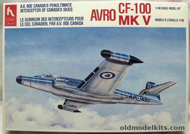 Hobby Craft 1/48 Avro CF-100 MK V Canuck - RCAF or Belgium, HC1654 plastic model kit